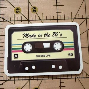 💜13/$13 +Bundle Sticker Sale | Mixed Tape 80’s Life Waterproof Sticker